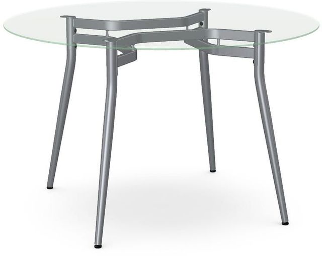 Amisco Customizable Alys 30" Glass Top Round Table with a 48" Diameter Top-0