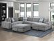 Homelegance® Raife 5-Piece Gray Right-Arm Facing Sleeper Sectional with Chaise and Ottoman-1
