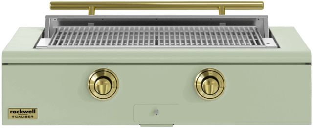 Caliber™ Rockwell Social 2-Burner Sage Built-In Natural Gas Grill with Brass Hardware-0