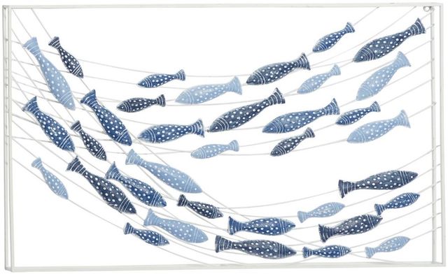 Deco Marche Blue 24" Fish Wall Decor-0