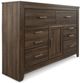 Signature Design by Ashley® Juararo 5-Piece Dark Brown King Panel Bed Set-2