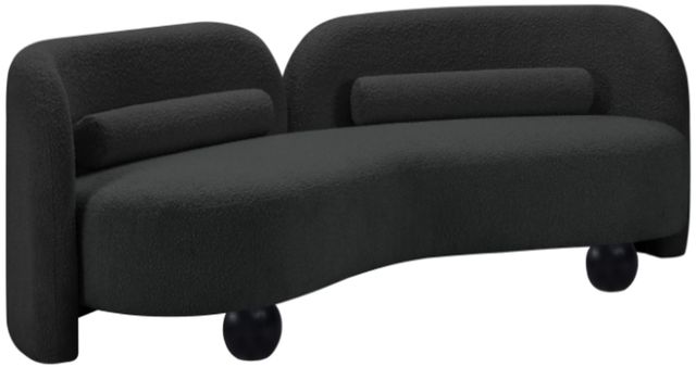 Meridian Furniture Daphne Black Boucle Fabric Sofa-1