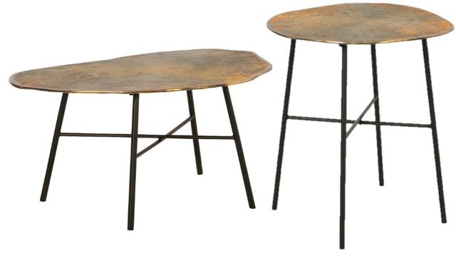 Signature Design by Ashley® Josslett 2-Piece Antique Copper Living Room Table Set-0