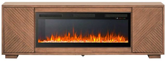 Liberty Furniture Easton Brown 84" Fireplace TV Console with Fireplace-2
