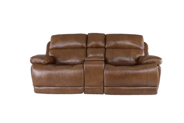 ITEM #: 77078  Cowboy Saddle Leather Power Loveseat with Headrest-2