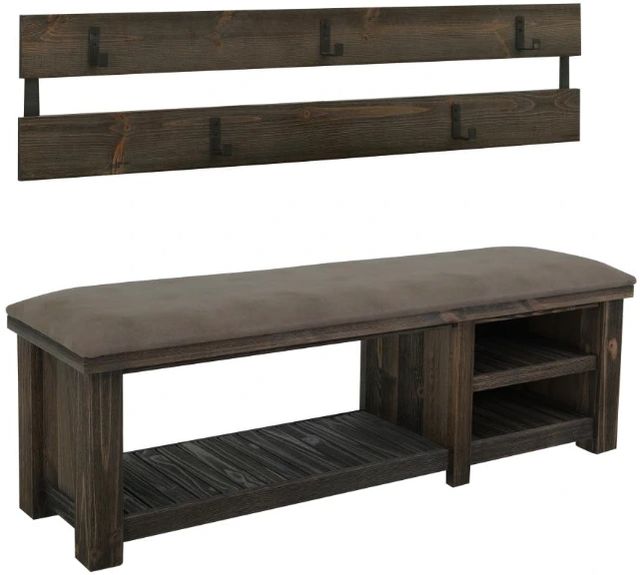 International Furniture Direct Dutton Brown Hall Tree-0