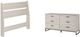 Signature Design by Ashley® Socalle 2-Piece Light Natural Twin Panel Headboard Bed Set-0