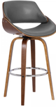 Armen Living Mona Walnut/Gray 26" Swivel Counter Stool-0