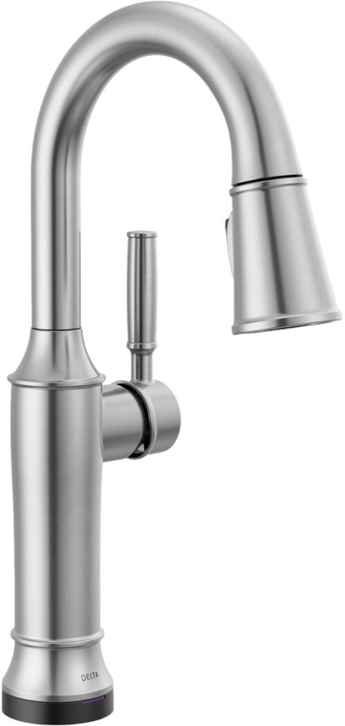 Delta Renaldi® Lumicoat® Arctic Stainless Touch2O® Technology  Bar/Prep Faucet with Touchless Technology-0