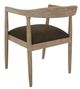 International Furniture Direct Natural Teca Stained White Arm Chair-3