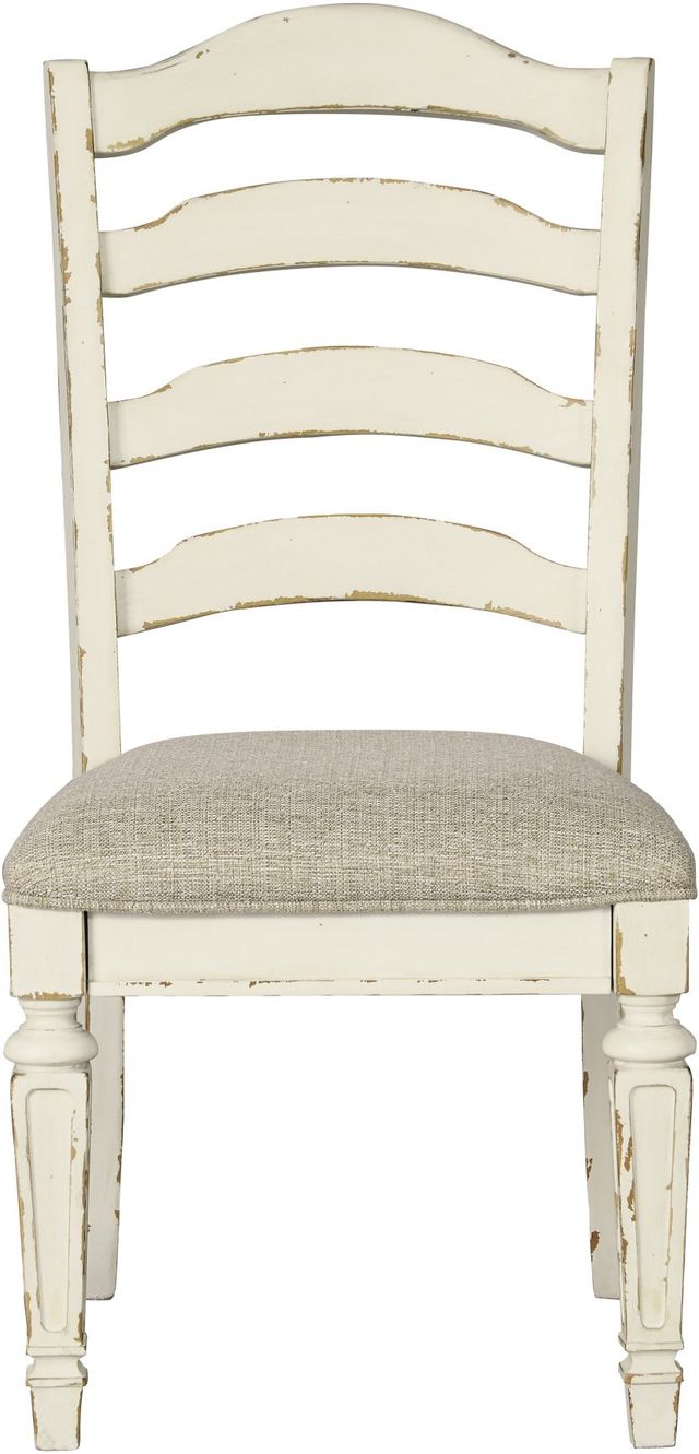Signature Design by Ashley® Realyn 5-Piece Chipped White Oval Dining Table Set-3