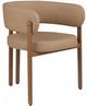 Meridian Furniture Gideon Tan/Walnut Vegan Leather Dining Chair-0
