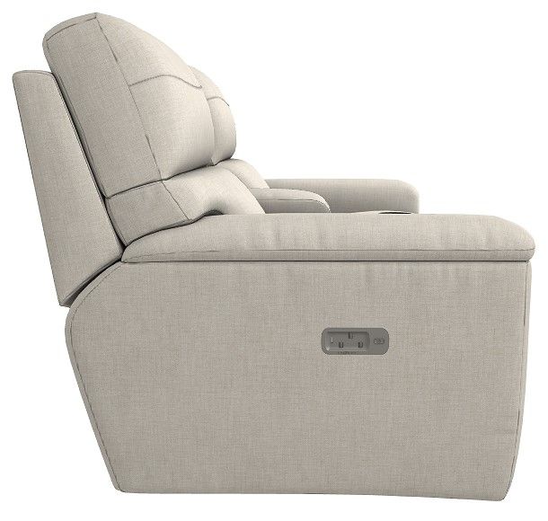 La-Z-Boy® Ava Ivory Power Reclining Loveseat with Console, Headrest, and Lumbar-2