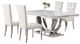 Coaster® Kerwin 5-Piece Chrome/White Rectangular Dining Table Set -0
