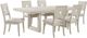 Elements International Avalanche 7-Piece Antique White Dining Set-0