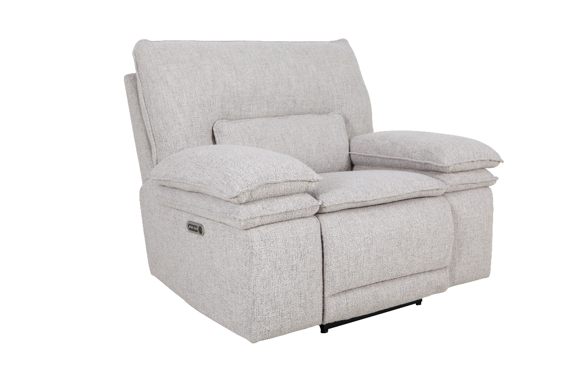 Alexandra Home Brookdale Grey Dual Power Recliner | Big Sandy