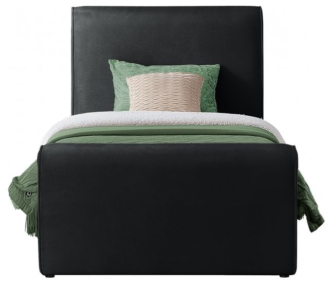 Meridian Furniture Sloan Black Twin Upholstered Panel Bed-1