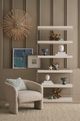 Universal Explore Home™ Oasis White Sandblasted Quartered Pine Shoreline Etagere-1