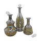A & B Home 3-Piece Gold/Silver Decanter Set-0