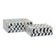 A & B Home 2-Piece Marine Blue/White Bone Box Set-0