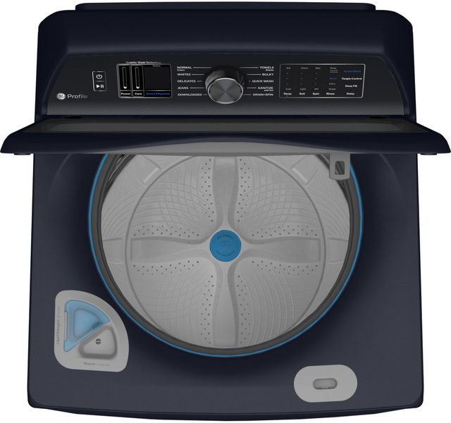 GE Profile™ 5.4 Cu. Ft. Sapphire Blue Impeller Top Load Washer with Smarter Wash Technology-1