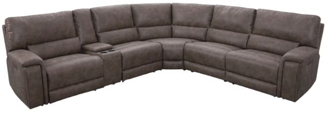 American Wholesale Furniture Cowboy 6-Piece Tumbleweed Power Reclining Curved Sectional-0