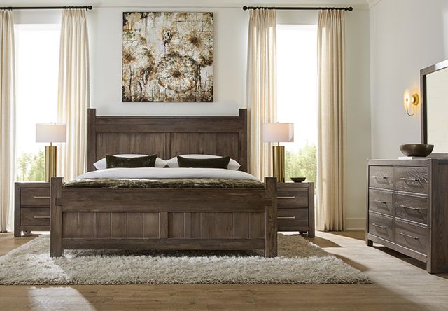 Artisan & Post by Vaughan-Bassett Joinery Espresso Oak California King Poster Bed-1