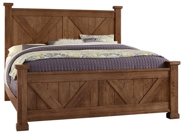 Artisan & Post by Vaughan-Bassett Cool Rustic Amber Queen Panel Bed-0