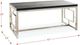 Elements International Ezra 3-Piece Chrome/Black Occasional Table Set with End Table-2