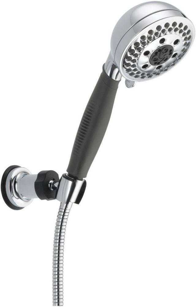 Delta Universal Showering Chrome H2Okinetic® 5-Setting Adjustable Wall Mount Hand Shower-0