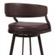 Armen Living Saturn Ford Brown Faux Leather 30" Bar Stool-3