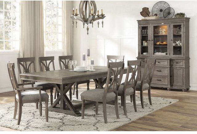 Mazin Furniture Cardano Driftwood Light Brown Dining Table-3