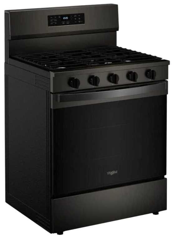 Whirlpool® 30" Black Stainless Steel Freestanding Gas Range-2