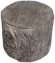 A & B Home Brown Round Tree Stump Cement Stool-0