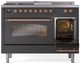 Ilve® Nostalgie II Series 48" Graphite Matte Pro Style Dual Fuel Range-3