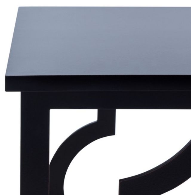Safavieh Milo Black Leaf Trellis End Table-3