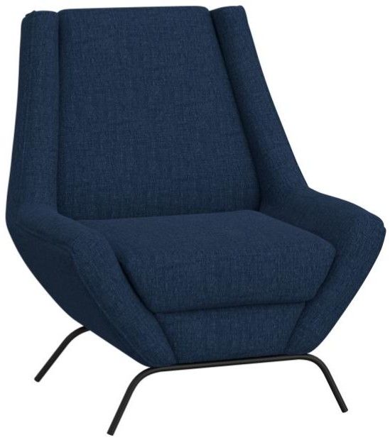 International Furniture Direct Tyne Navy Blue Accent Chair-0