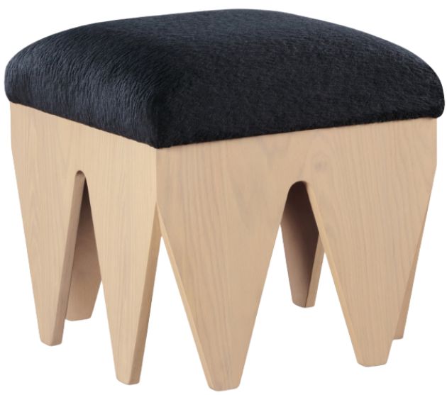 Meridian Furniture Altair Black/Natural Upholstered Bench-0