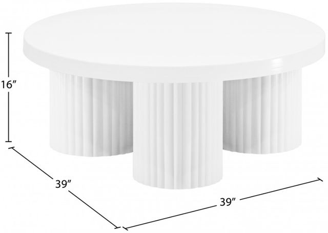 Meridian Furniture Rhodes White Coffee Table-3