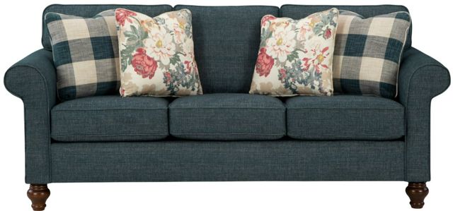Craftmaster® Customizable Craftmaster Essentials Turned Leg Sofa-2