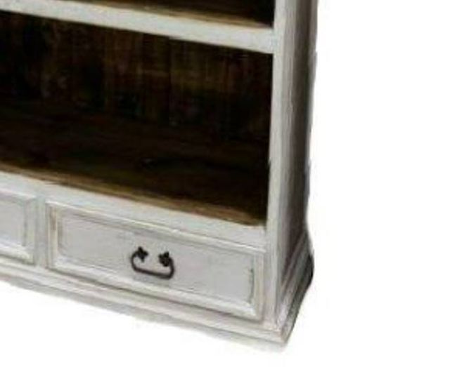 Million Dollar Rustic Frosted White Bookcase-1