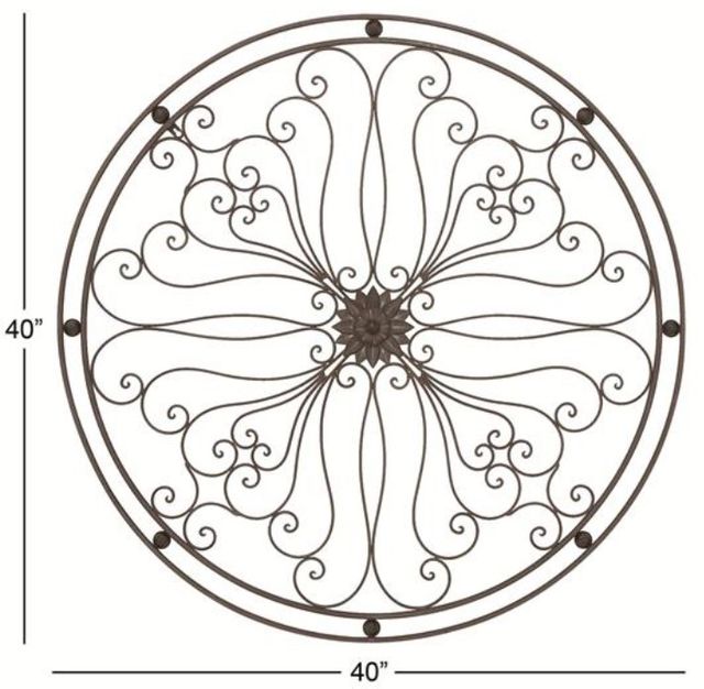Deco Marche Bronze Scroll Wall Decor-1