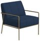 International Furniture Direct Aragon Dark Blue/Blacksmithing Gold/ Arm Chair-0