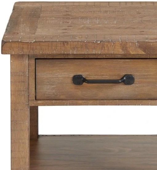 Intercon Highland Rustic Sandwash End Table with Drawer-2