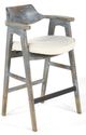 Nest Home Collections Wagner Distressed Blue/Sand Bar Stool-0
