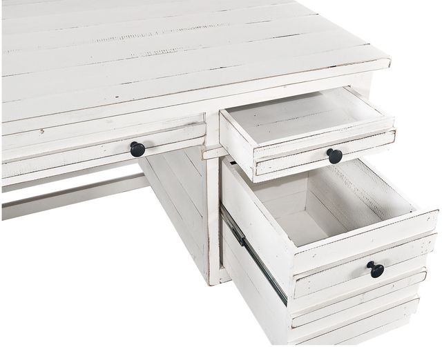 Aspenhome® Reeds Farm Weathered White Half Pedestal Desk-3
