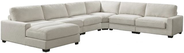 Elements International Arizona 6-Piece Steno Beige Right-Arm Facing Sectional -0