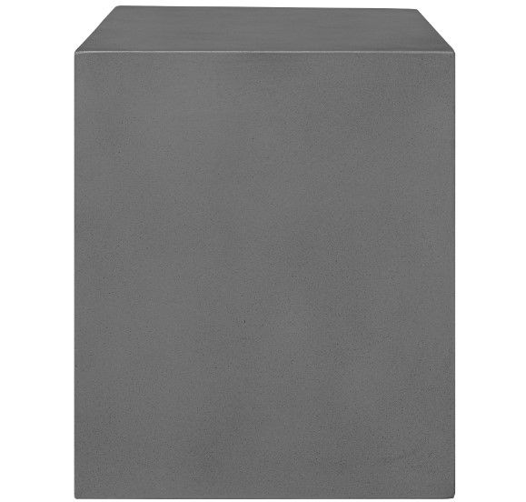 Moe's Home Collection Lazarus Grey Concrete Outdoor Stool-2