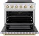 ZLINE Autograph Edition Paramount 36" Stainless Steel Pro Style Induction Range with Polished Gold Accents-1