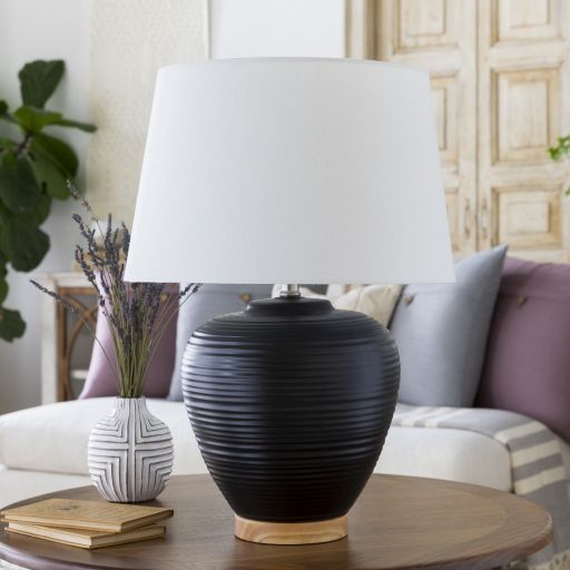 Surya Bixby Black Table Lamp-1